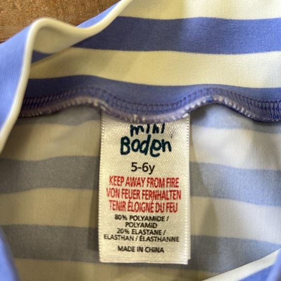 Mini Boden striped long sleeve rash guard - Picture 3 of 4